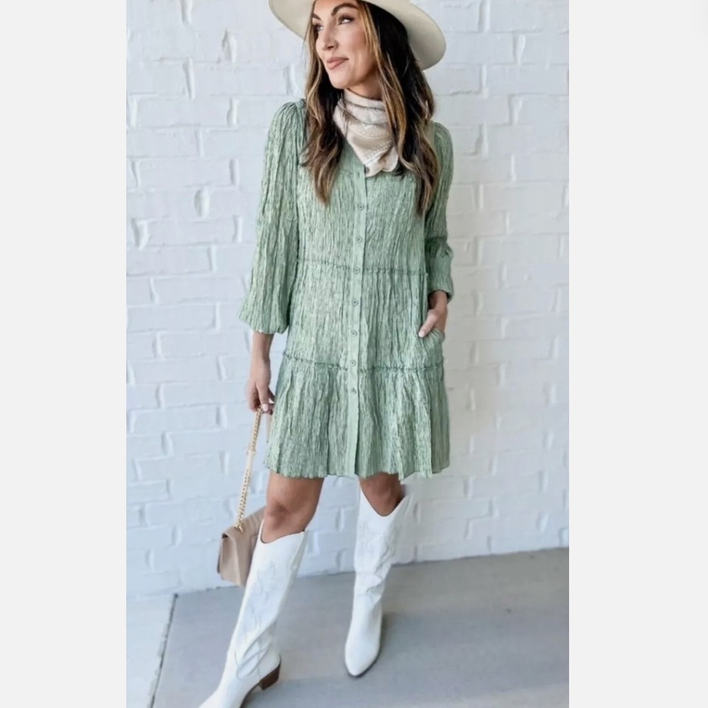 NWT Pink Casual Long Sleeve Dress